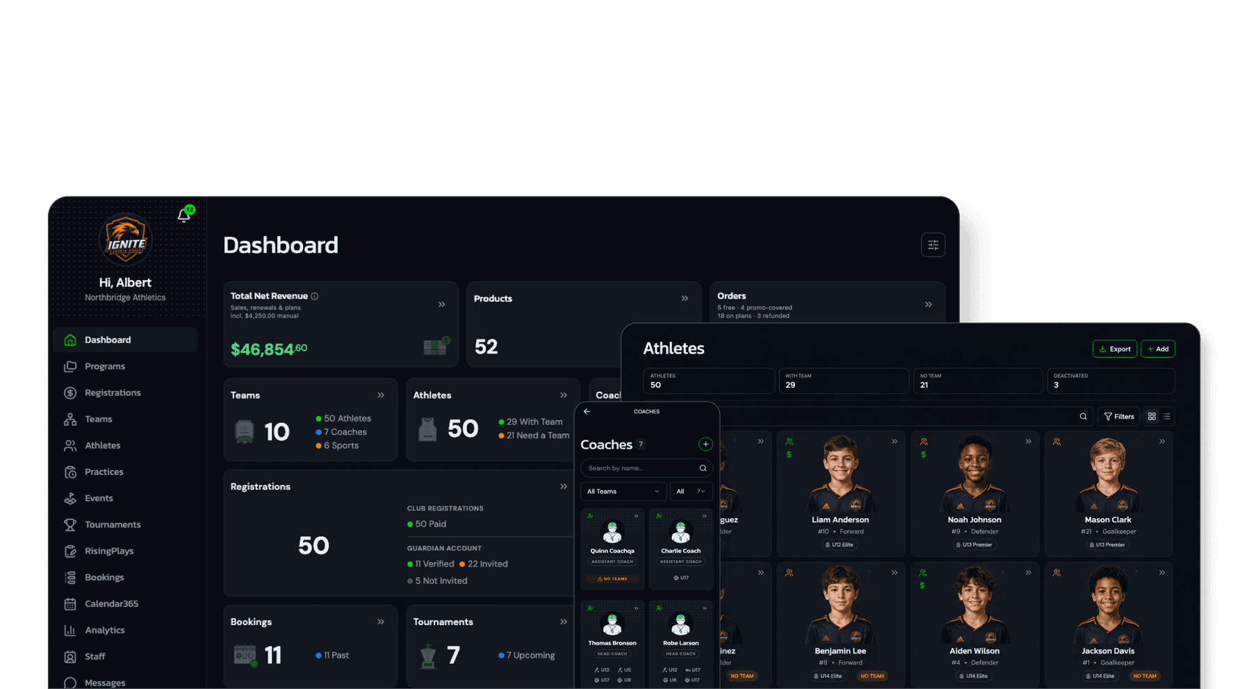 La app de RisingMVP en varios dispositivos
